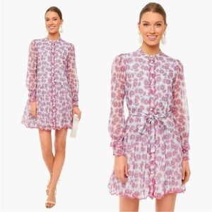 SALONI Tilly dragonfruit ruffle eyelet  Dress size 2